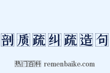 剖质疏纠疏造句是什么意思的图片